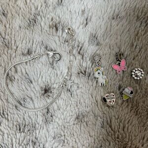 Charm bracelet with charms